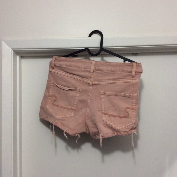 pink jean shorts - Picture 2 of 3